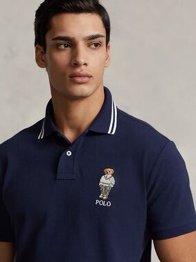 Polo by Ralph Lauren Navy Bear Embroidered Polo